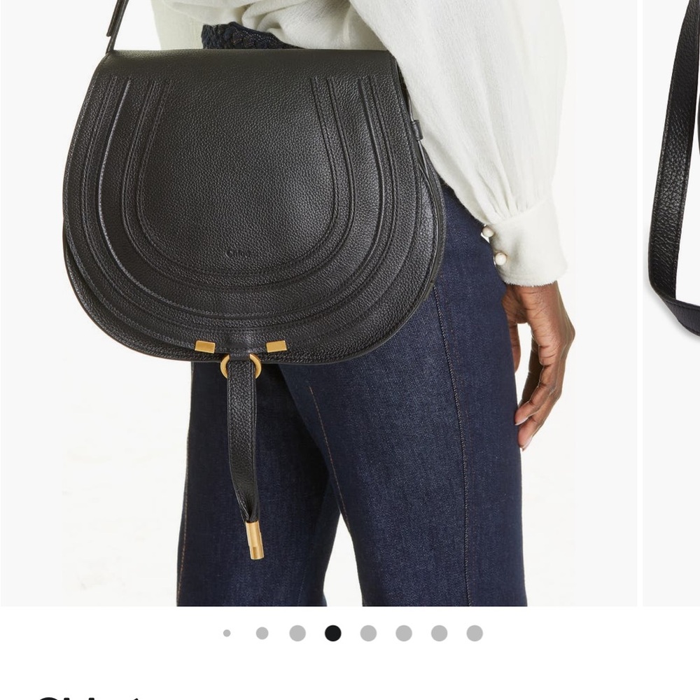 Chloé Black Leather Saddle Bag